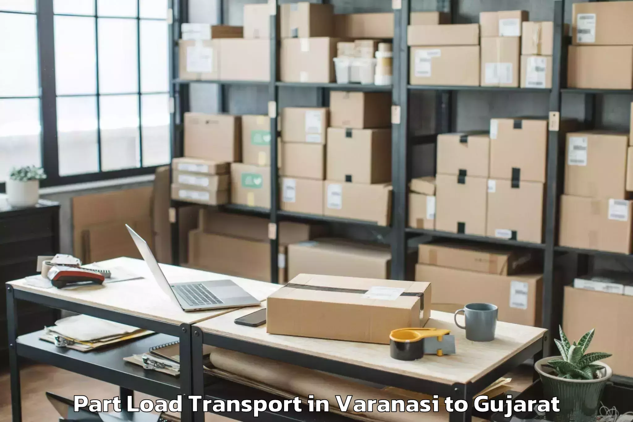 Varanasi to Gsfc University Vadodara Part Load Transport